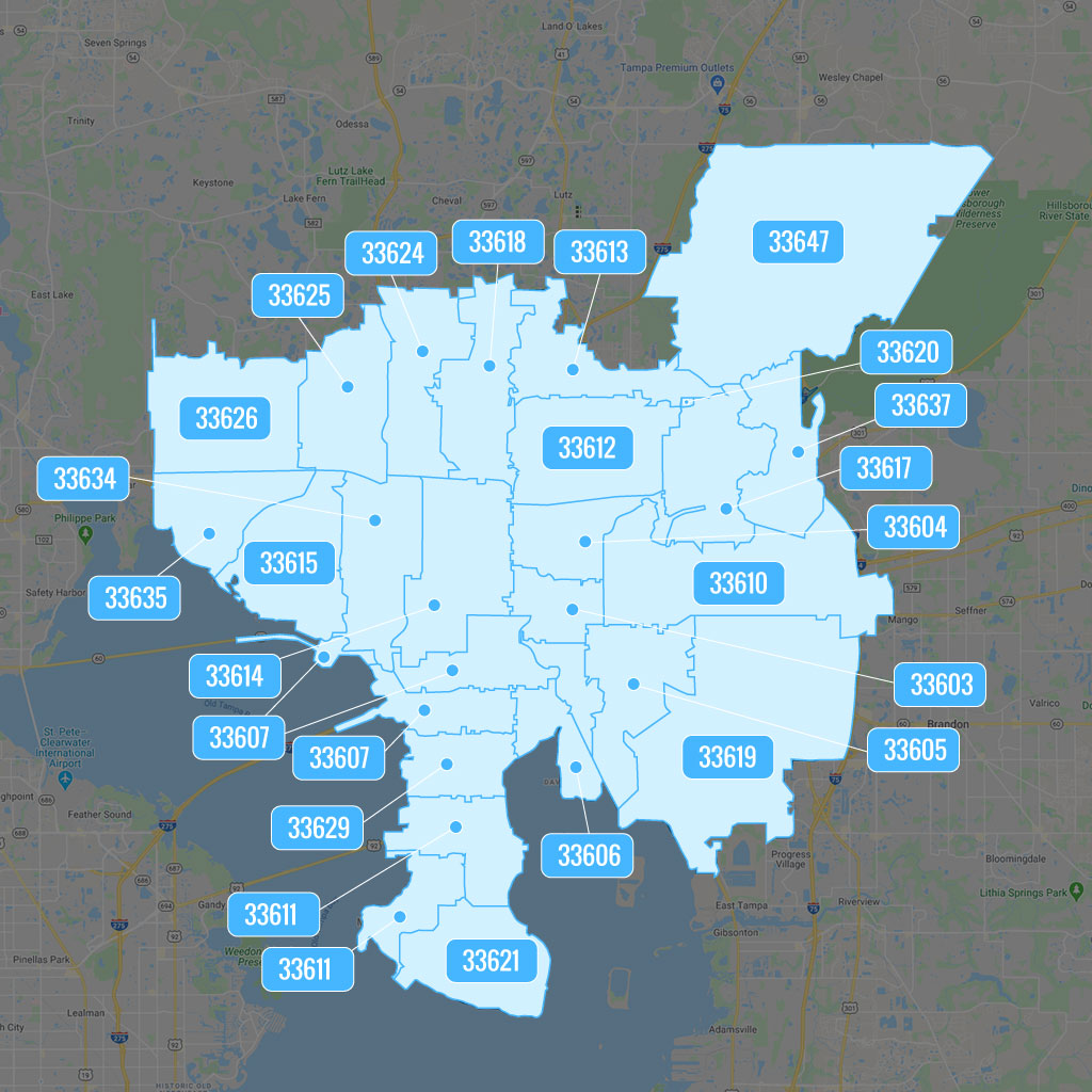 Tampa FL 33602 Homes For Sale Ellen Zusman Your Tampa Realtor   South Tampa ZIP Code Map 